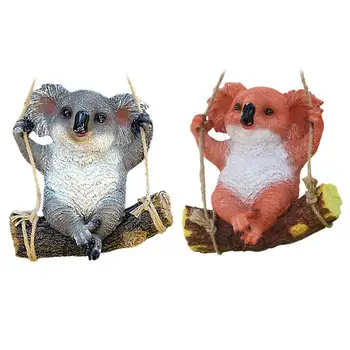 

Resin Simulation Lifelike Swinging Koala For House Gardening Patio Office School Park Park Exhibition Hall Decoration
