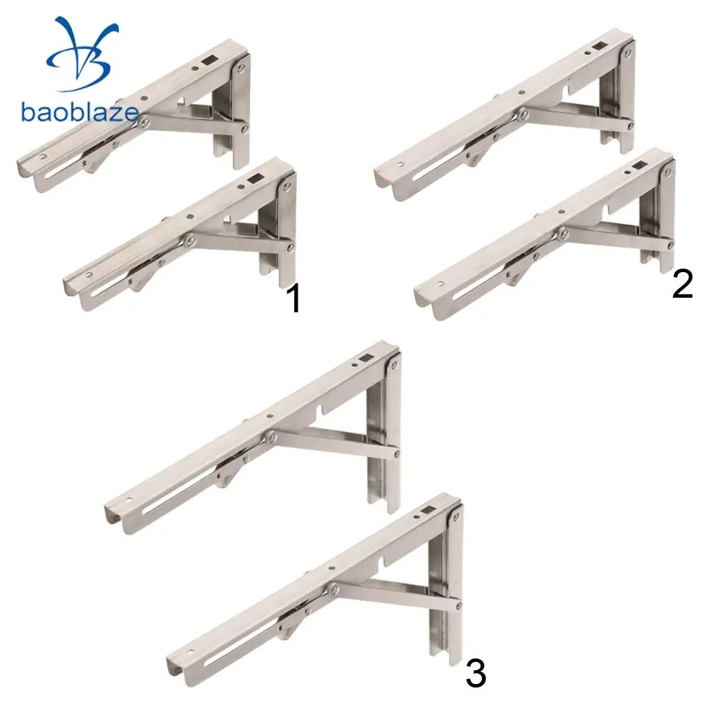 2 шт. нержавеющая сталь Складная полка Кронштейн стойки настенный держатель