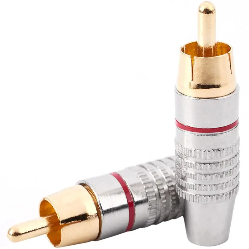 RCA штекер Адаптер аудио Phono позолоченный припой разъем Hi End 6 Pack