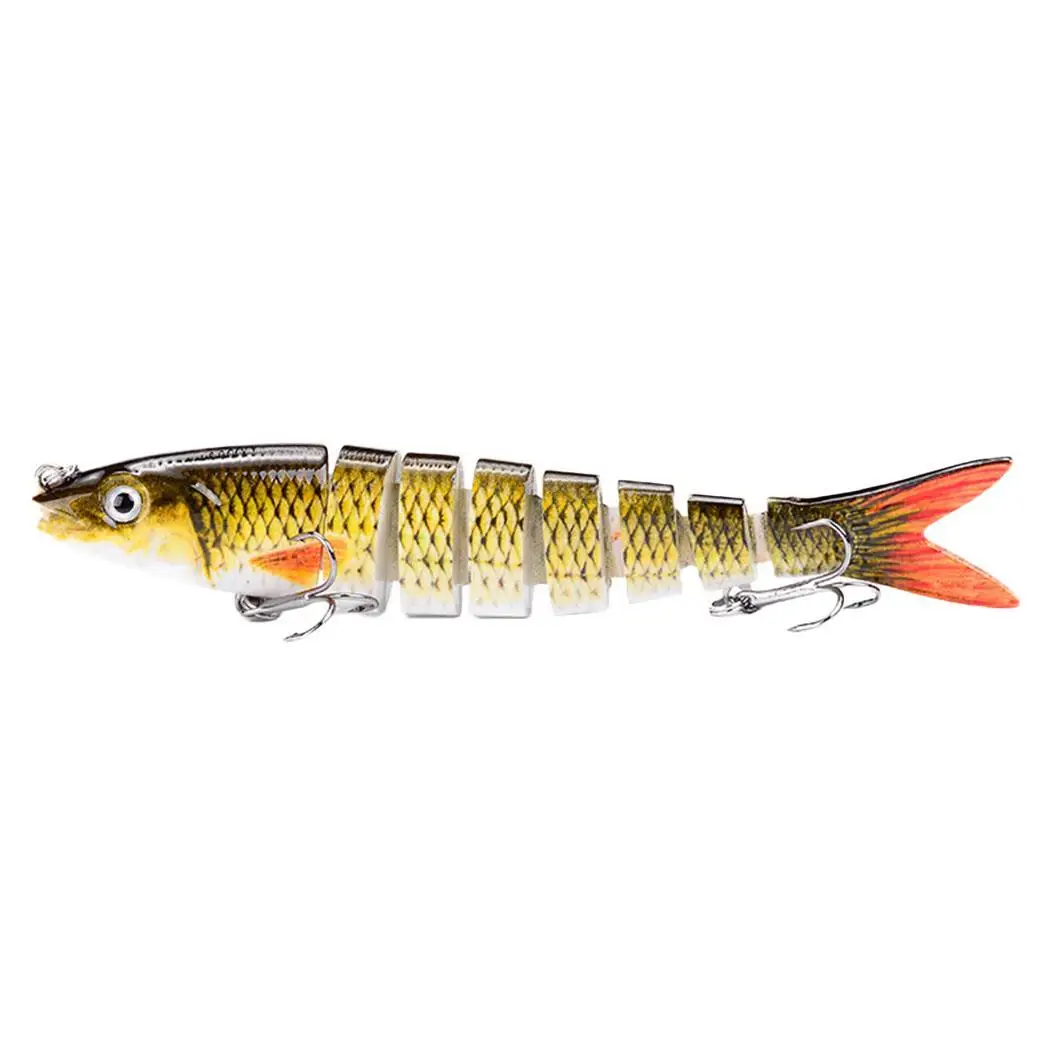

1PCS 13.5cm 19.5g Fishing Wobblers 8 Segments Swimbait fishing Lure with Artificial Hooks in Ocean Boat Fishing