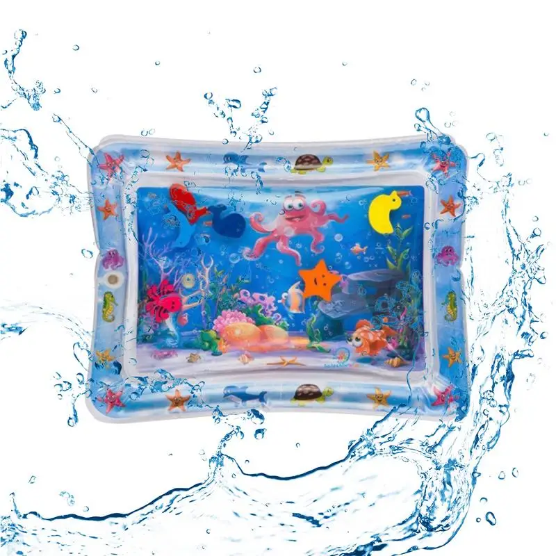 MINOCOOL Inflatable Baby Water Mat Fun Activity Play Center for Children Infants with 6 Movable Small Animals