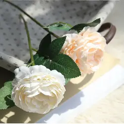 Искусственный красивый цветок пион яркий цветочный искусственный шелк роза свадебное украшение невесты венок Gland домашний декор 2 шт