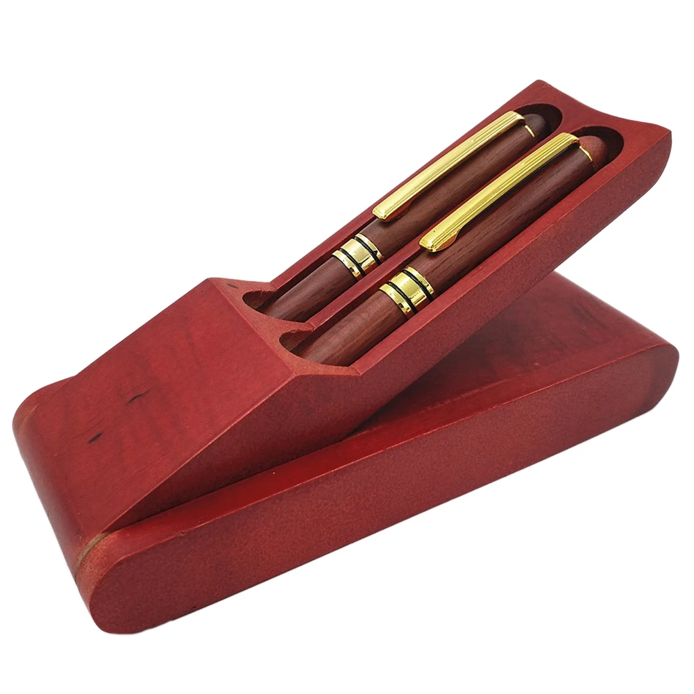 Ручка для украшения деревянного офисного стола, деревянная шариковая ручка, Наборы деревянных подарочных коробок, ручка для офиса, деревянные принадлежности, Подарочная пара ручек