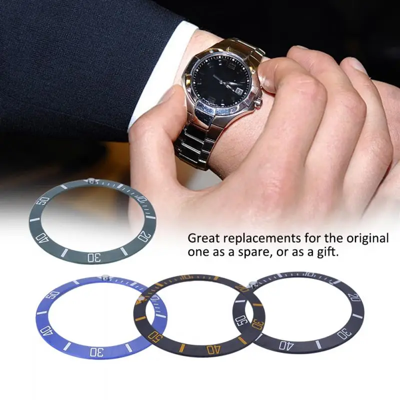 

Watch Wristwatch Ceramic Loop Bezel Insert Ring 38mm Diameter Replacement Part in Watch Face for Watchmaker Watch Part Repair