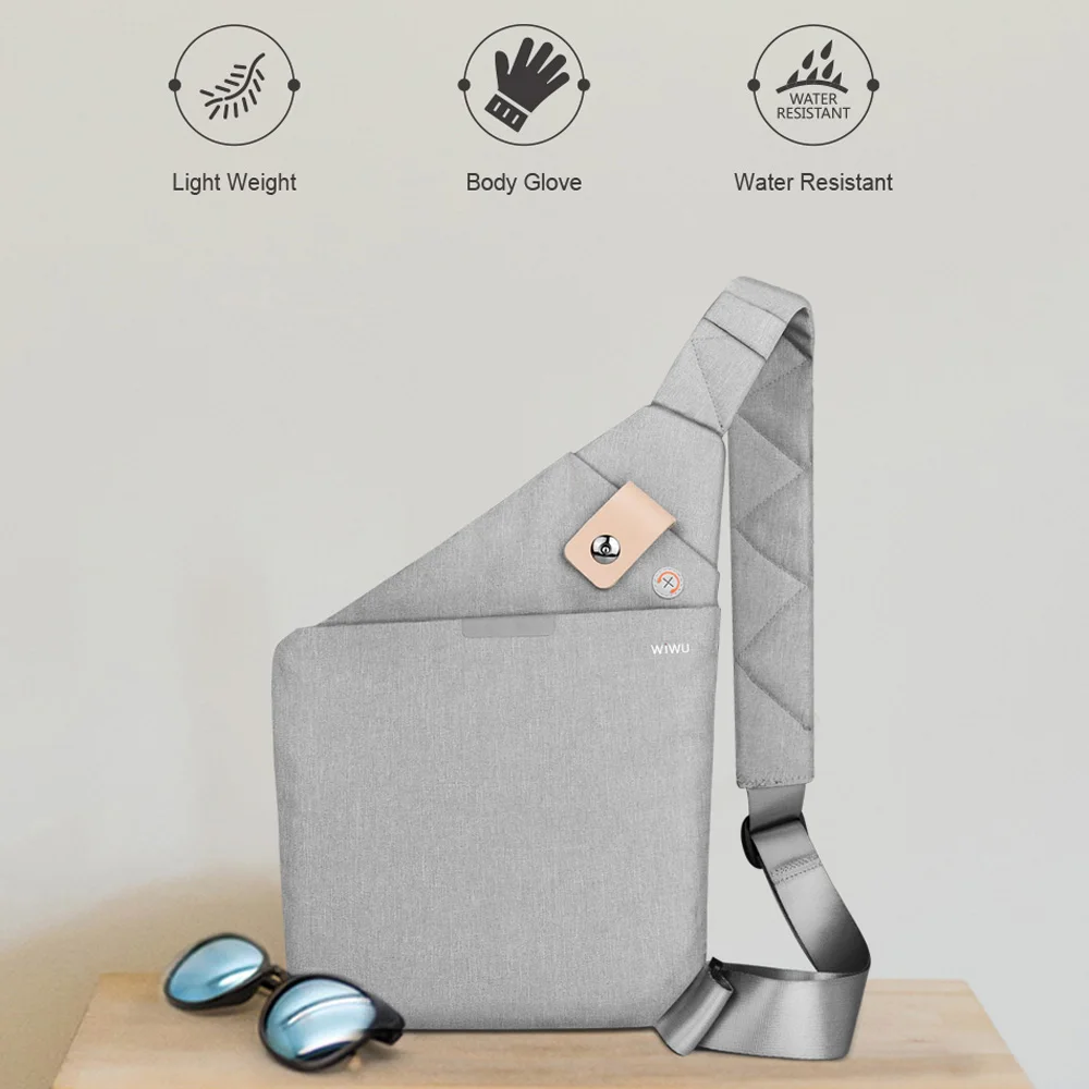 WIWU Cross-body Bag for iPad 9.7 10.5 Inch Water-resistant Women Bag Large Capacity Chest Travel Bag Anti-theft Shoulder Bags