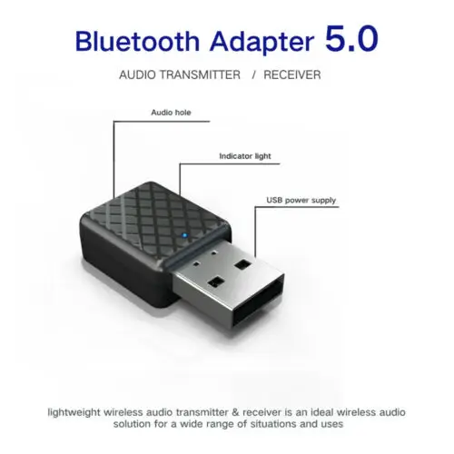 Беспроводной адаптер Bluetooth 5 0 для аудиопередатчика 2 в 1 многоточечный