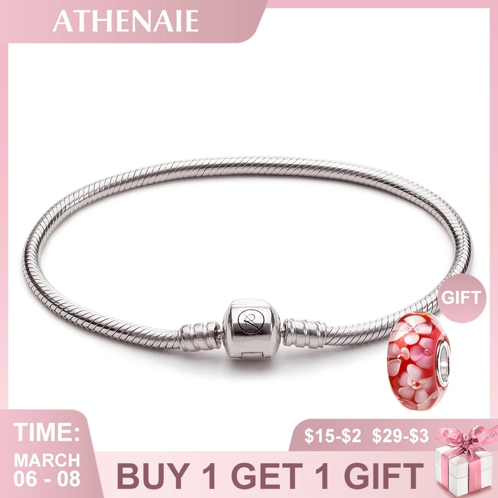 Buy ATHENAIE 925 Sterling Silver Snake Chain Bracelet