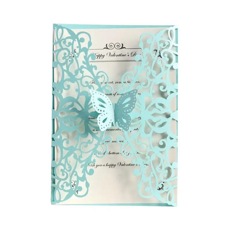  10PCS Butterfly Laser Cut Wedding Invitations European Style Invitations Card Party Holiday Greetin - 32990274124