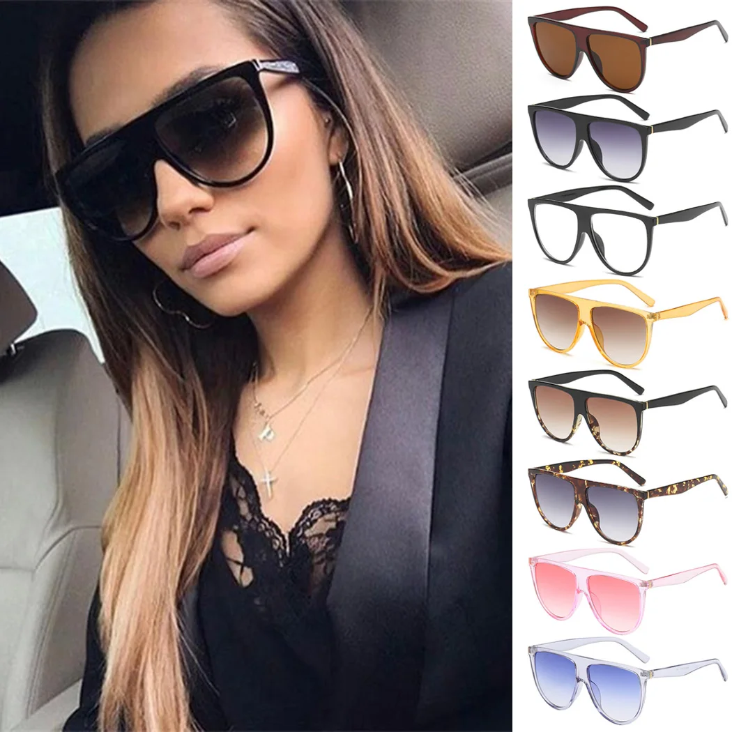 

New Oversized Square Sunglasses Women Men Brand Designer Big Sun Glasses Vintage Female UV400 Sunglass Ladies Transparent Shades