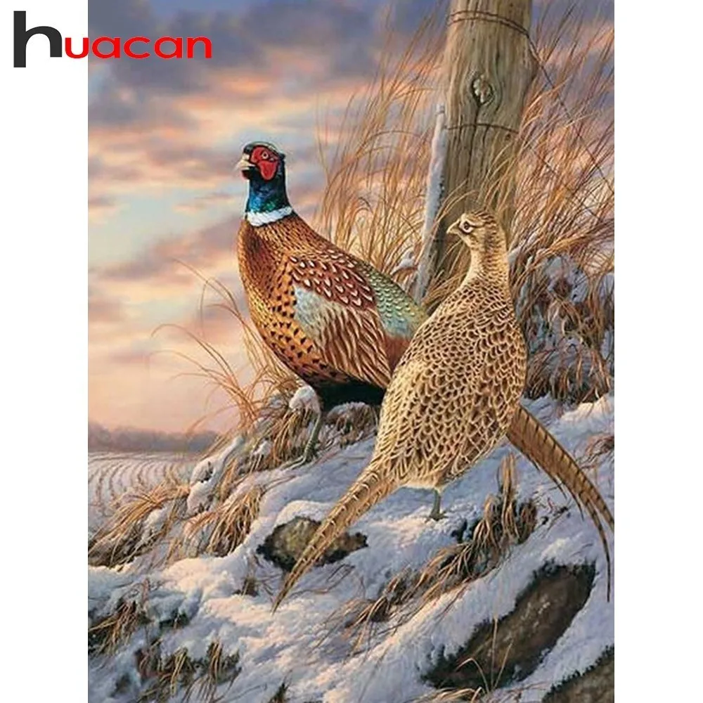 

Huacan Diamond Mosaic Sale Bird Patterns Diamond Painting Full Square Drill Animal Picture Of Rhinestones Diamond Embroidery