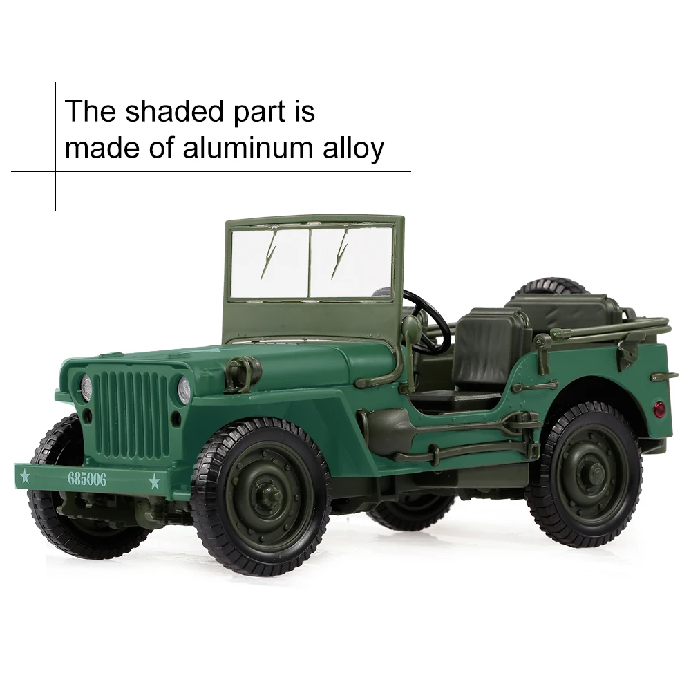 1/18 военный игрушечный джип автомобиль военная тактика модель автомобиля Уиллис