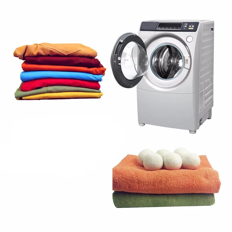 6X Wool Dryer Balls Wool Dryer 6pcs/Set Natural Reusable Laundry Practical Lot