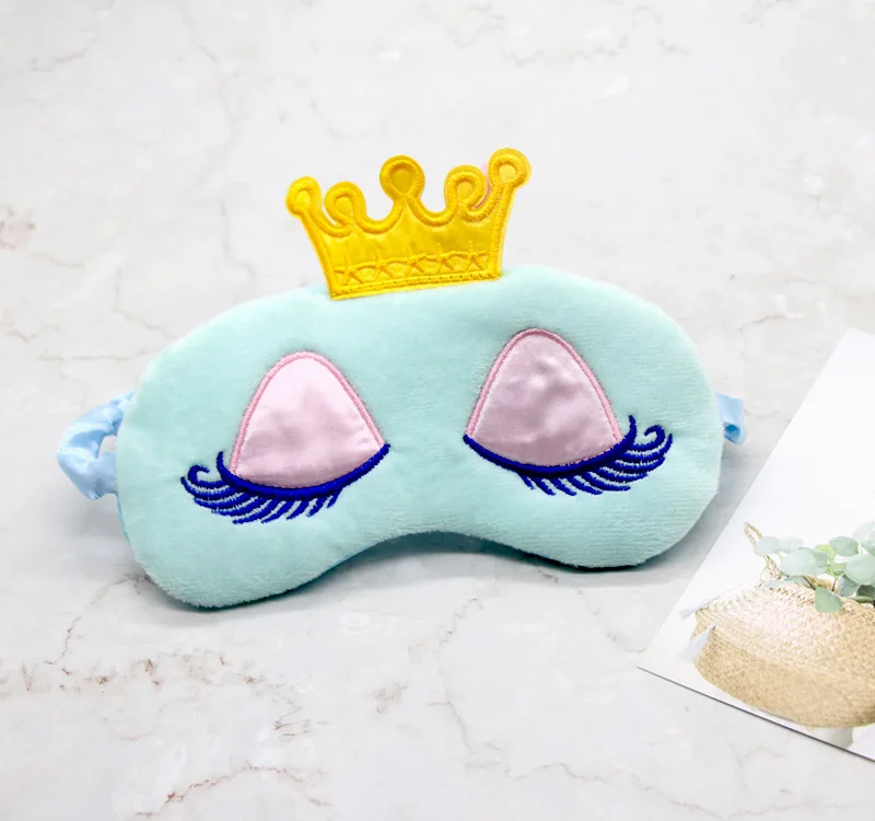 1PCS Crown Eye Mask Party Princess Color Variety Sleep Mask Sleeping Beauty Unicorn Eyeshade Suitable for Travel Home Plush Gift