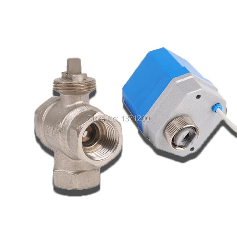DN15 AC220V/110В/24В 12В/24В 3 ходовой шаровой кран латунный Электрический кран|Клапан| |