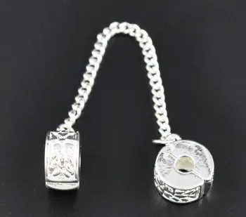 

Lovely 5 Safety Chains Stopper Clip&Lock Fit Charm Bracelet (B07578)
