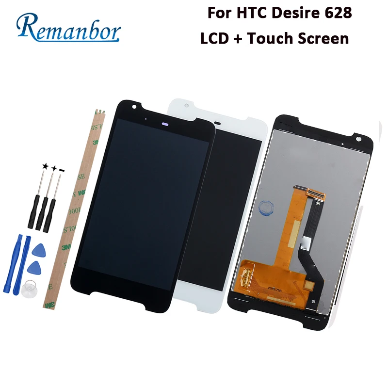 

Remanbor For HTC Desire 628 LCD Display And Touch Screen 5.0'' Repair Parts For HTC Desire 628 dual sim Digital Accessory +Tools