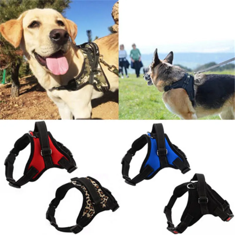 

Large Pet Dog Harness Vest Collar Adjustable Soft Collar Walk Out Hand Strap