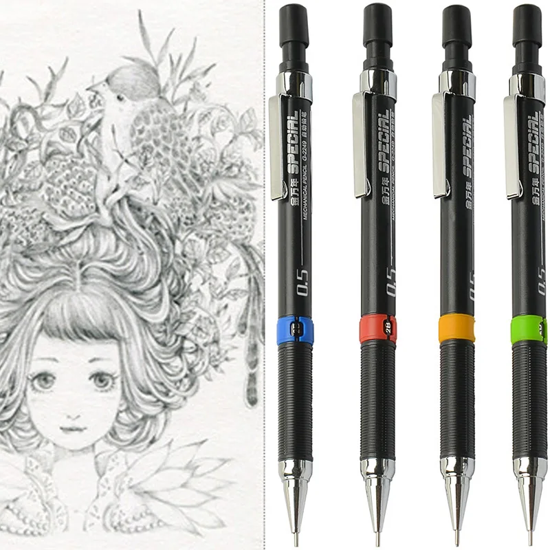 New 0.5 0.7mm Student Automatic Pen Brand Press Mechanical Pencil For 