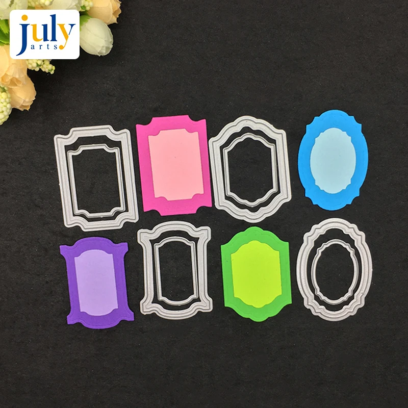 

Julyarts Irregular Figure Decorative Metal Cutting Dies Scrapbooking Silver Die Cuts For Card Making Craft DIY Photo Album Gift