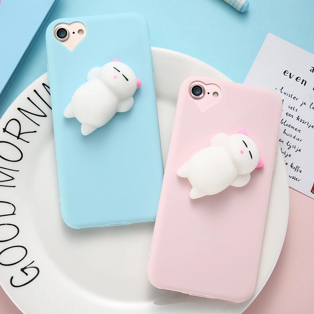 KISSCASE 3D чехол с милым котом для iPhone 7 8 6S 6 Plus X 10 креативный Жесткий пластиковый