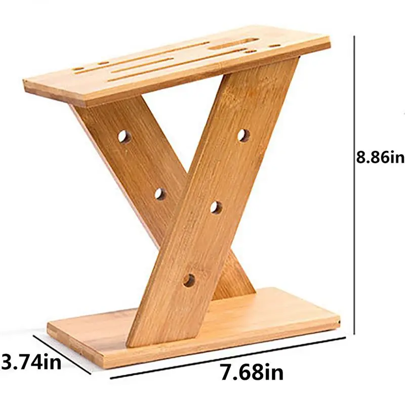 Многофункциональный бамбуковый кухонный комбинированный Держатель ножей простая Бытовая стойка для инструментов z-образный Держатель ножей