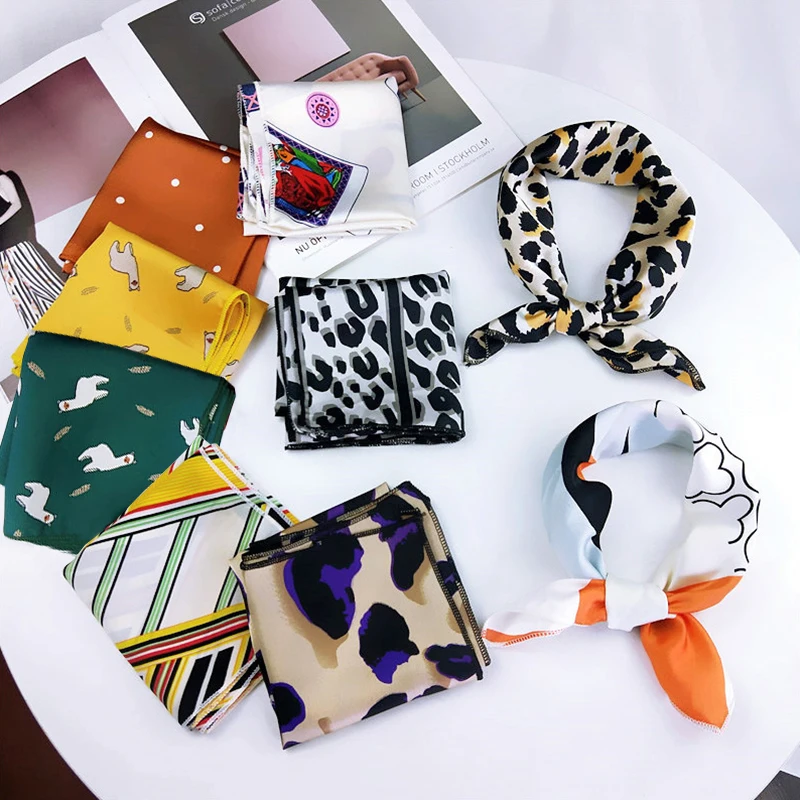 Printing Scarf Wild Silk Retro Square Feeling Satin Women Ladies 1pc New Neckerchief Scarves Hair Tie Band Headwear Soft Neck Printing Scarf Wild Silk Retro Square Feeling Satin Women Ladies 1pc New Neckerchief Scarves Hair Tie Band Headwear Soft Neck