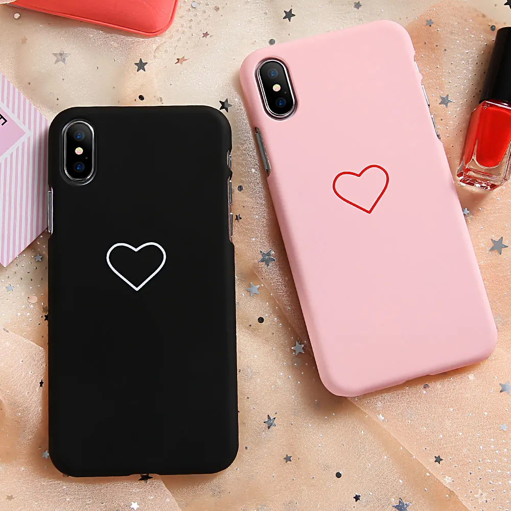 KISSCASE чехол для телефона с милым сердцем iPhone X XR 8 7 6 Plus XS Max Чехлы 5 5S SE Coque Capinhas Fundas |