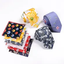 Новинка, хлопковый галстук, набор, Свежий сад, ветер, цветочный галстук, хлопок, с принтом, квадратный, полотенце, карман, полотенце, перекрестный галстук, модный, повседневный