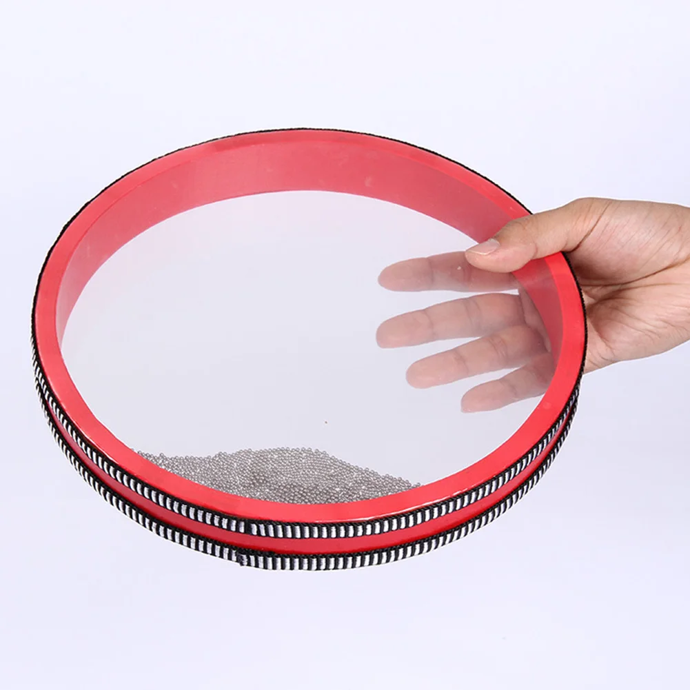 

1PC Wood Sea Drum Gift Toys Ocean Wave Sea Bead Musical Instrument Early Learning Drum For Baby Kid Red