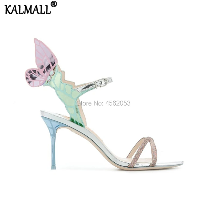 KALMALL Dream/черная Летняя обувь с лазерными крыльями и перекрестными ремешками