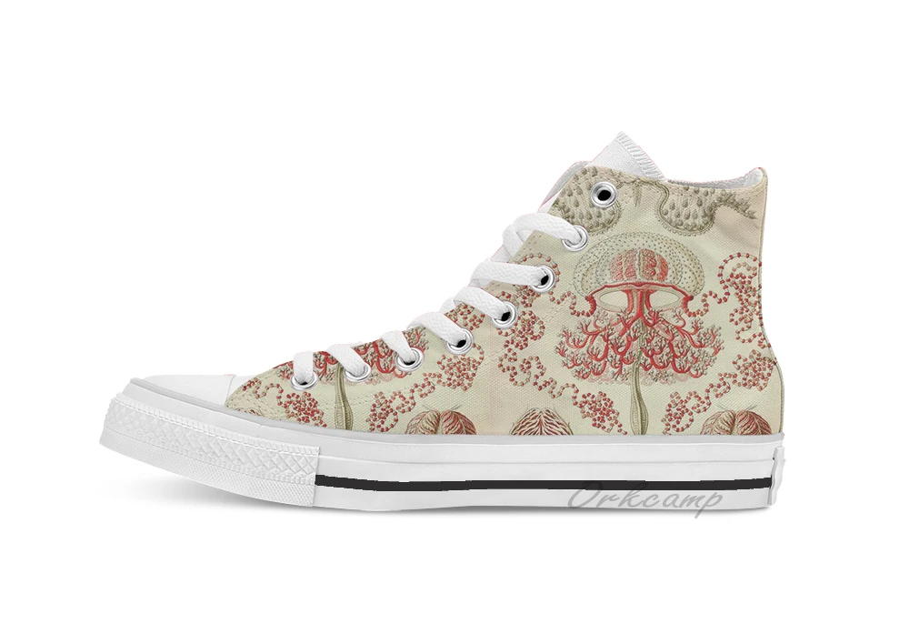 

Anthomedusae Ernst Haeckel High Top Canvas Flat Casual Custom Design Shoes Drop Shipping