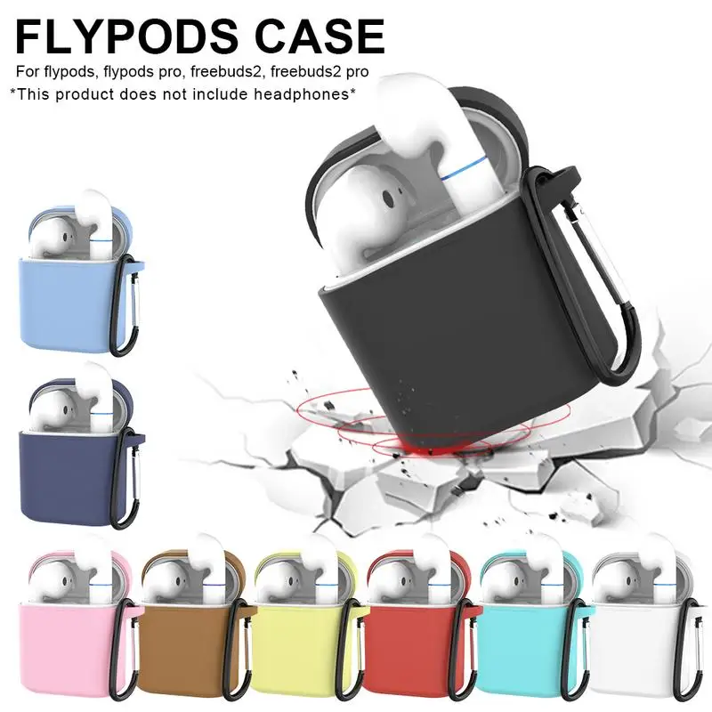 

Wireless Headset Protective Case Anti-fall Dust-proof Silicone Earphone Cover Bag For Huawei Flypods/Flypods Pro Freebuds2