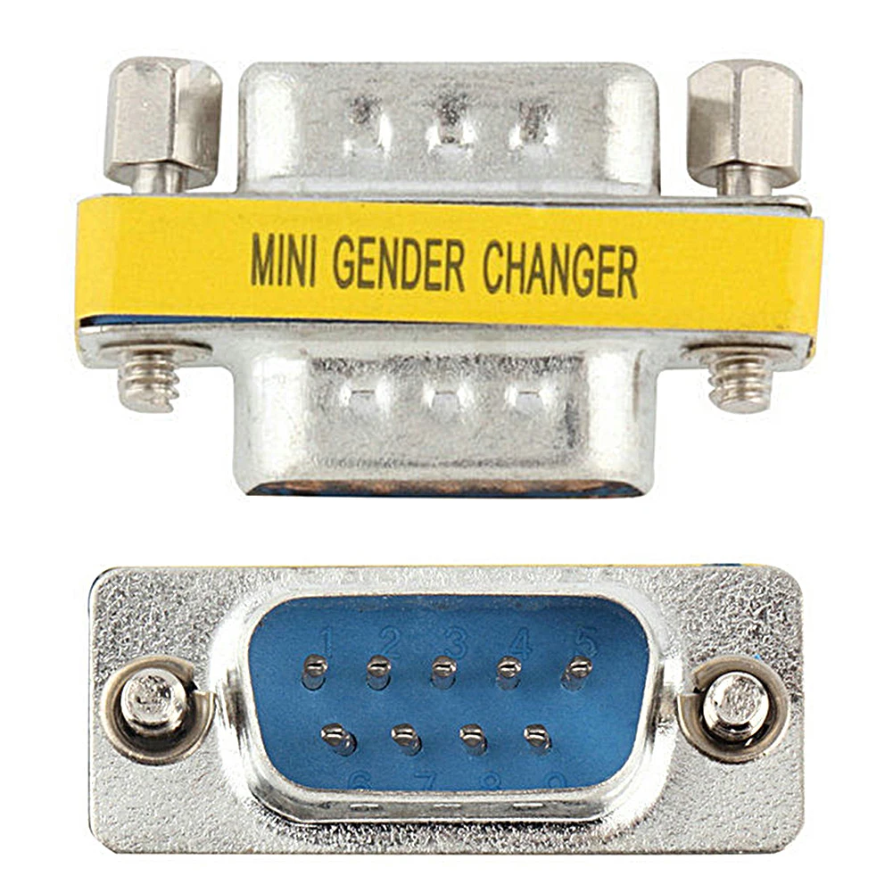 

9 Pin RS-232 DB9 Male to Male Serial Cable Gender Changer Coupler Adapter