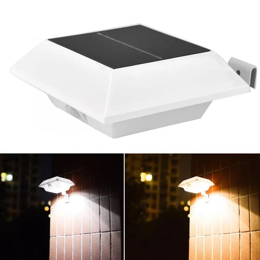 

Solar Powered LED Sensor Light Waterproof Garden Wall LED Light Human Body Motion Sensor Garden Gate Lamp