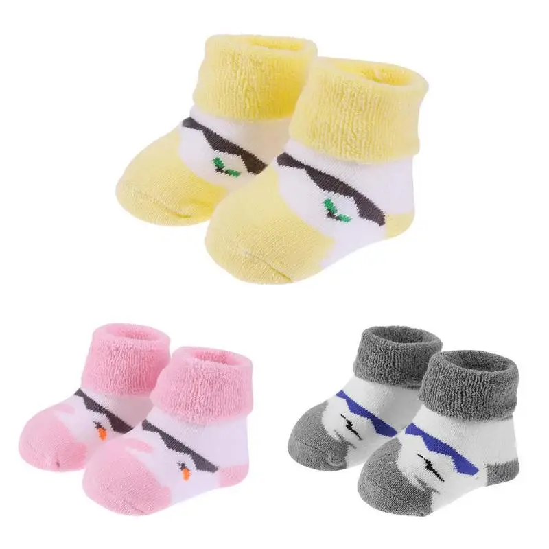 

Soft Infants Warm Winter Newborn Baby Socks Slippers Jacquard Cotton Loop Pile Cartoon Kids Short Socks For 3M-2Y M20