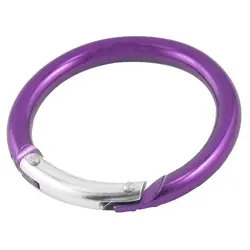 Фиолетовый круглой формы карабин для ключей пряжка 5 см Диаметр