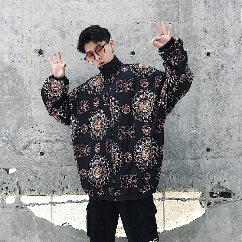 

Men's Jacket 2019 Spring New Printing Men's Original Ins Jacket Loose Fashion Casual Jacket Youth Wear Personality Shirt Urban