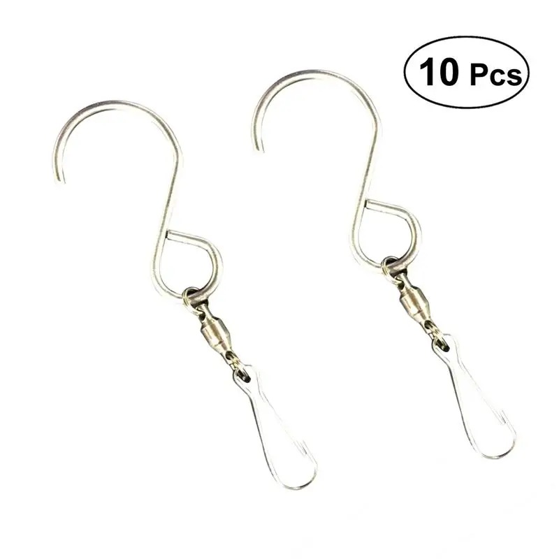 10 Pcs S Hooks Billboards Rotary Swivel Wind Chimes Crystal Twister