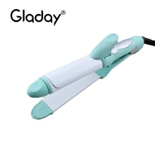 Gladay 2в1 Мини Портативный электрический бигуди для волос прямые волосы личные инструменты для укладки волос Термостатические волнистые щипцы для завивки