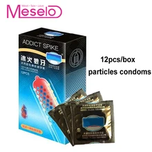 Meselo 12pcs/box Condoms Particles Stimulating Clitoral Pussy G-spot Condom Sex Toys For Couples Contraception Erotic Condones