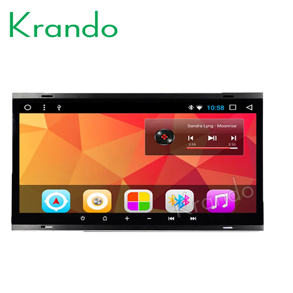 Krando Android 8,1 8," Большой экран Full touch Автомобильная Мультимедийная система радио плеер для VW TOUAREG 2002-2010 видео gps BT wifi