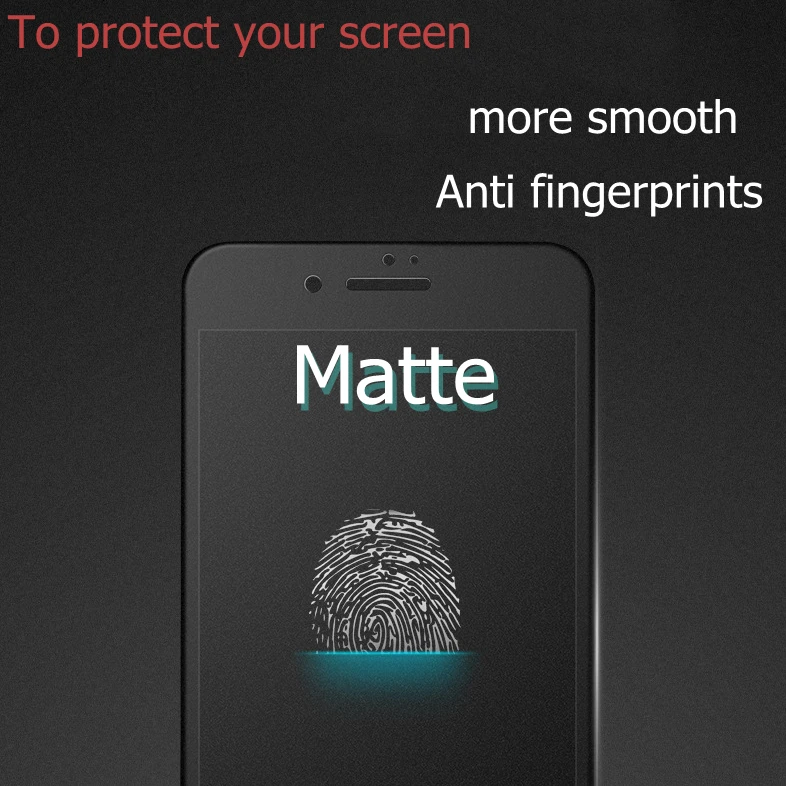 

9H 2.5D Matte Frosted Full Cover Tempered Glass Screen Protector for iPhone X XS MAX XR 10 8 7 6s 6 Plus 7Plus Anti fingerprints