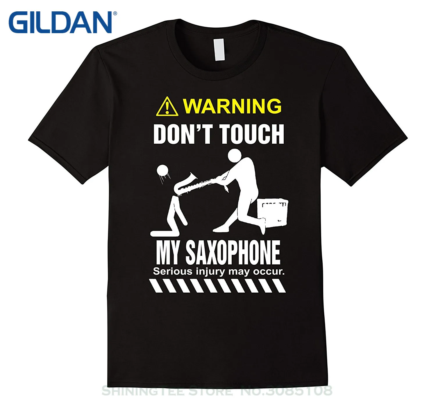 T Shirt Men Funny Tee Shirts Short Sleeve Don't Touch My Saxophone