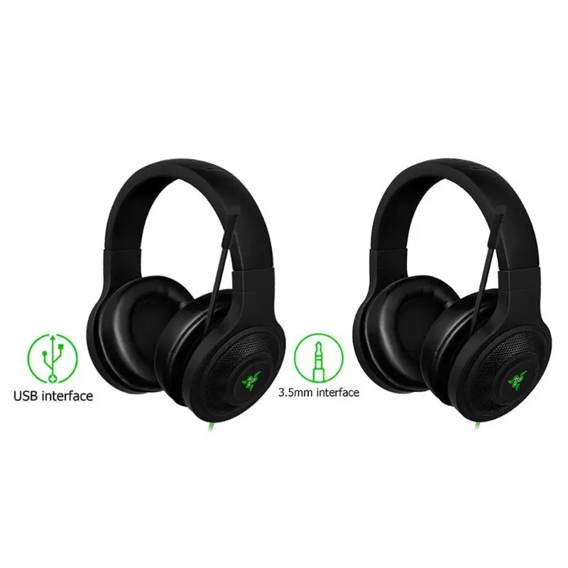  Razer kraken Essential Standard Headphone Noise Isolating Over-Ear Wired Gaming Headset Analog 3.5m