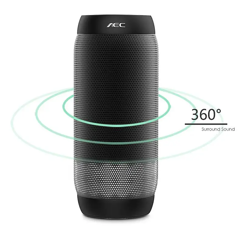 Bluetooth Колонка AEC BQ 615 PRO с цветными светодиодными лампами Hi Fi стерео беспроводная
