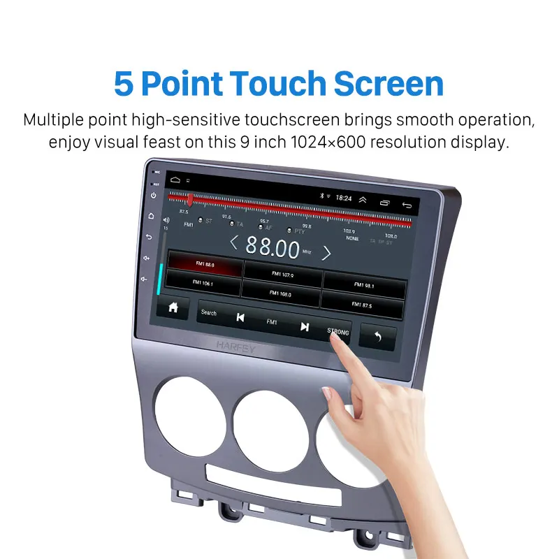 Clearance Harfey 2Din GPS Head Unit Android 8.1 Car Radio 9inch For 2005-2010 Old Mazda 5 car Multimedia Player With Bluetooth DAB+ Camera 2