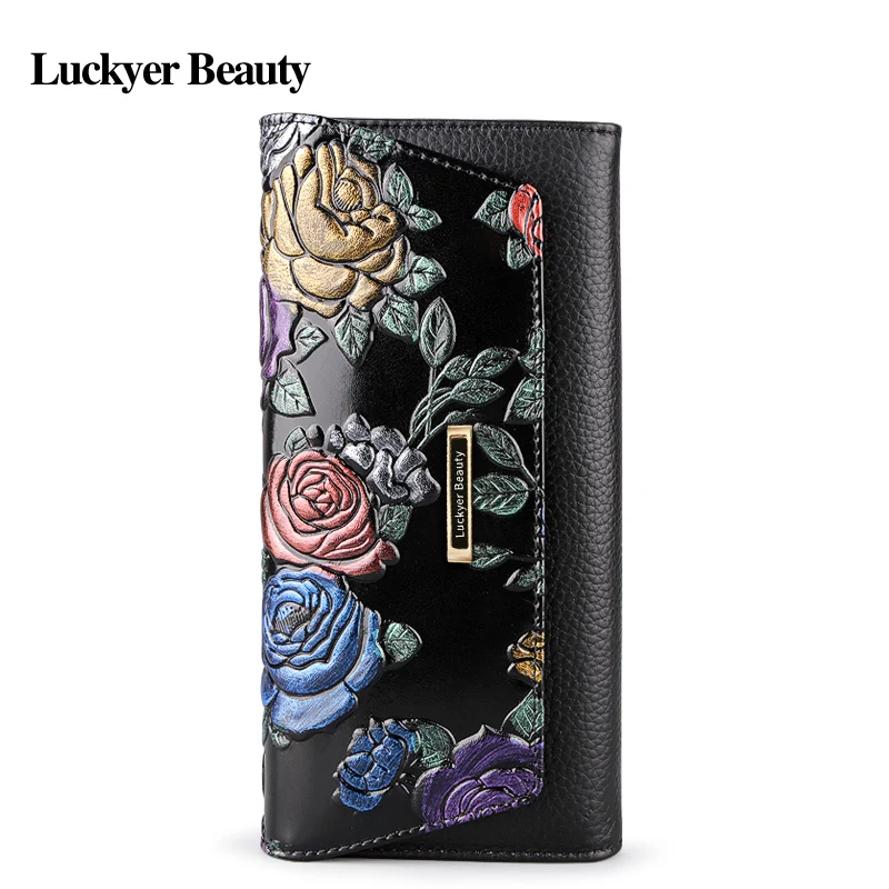 LUCKYER BEAUTY сумки женские кошелек женский клатч кожа молния ретро клатчи | Багаж и
