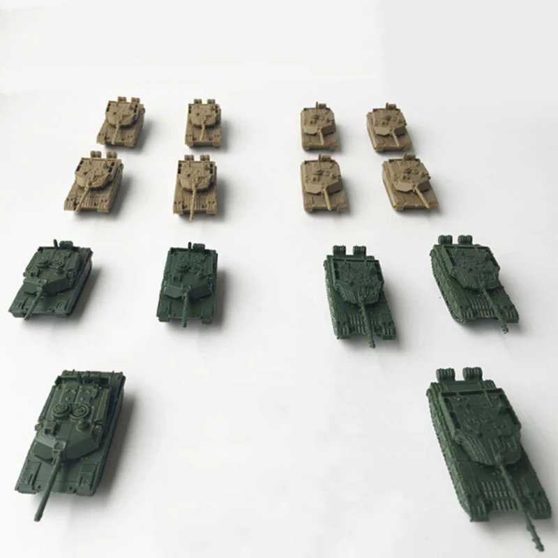 Новый пластиковый 4D мини Морден США M1A2 бак и Китай 99 без коробки 1/144 4 шт