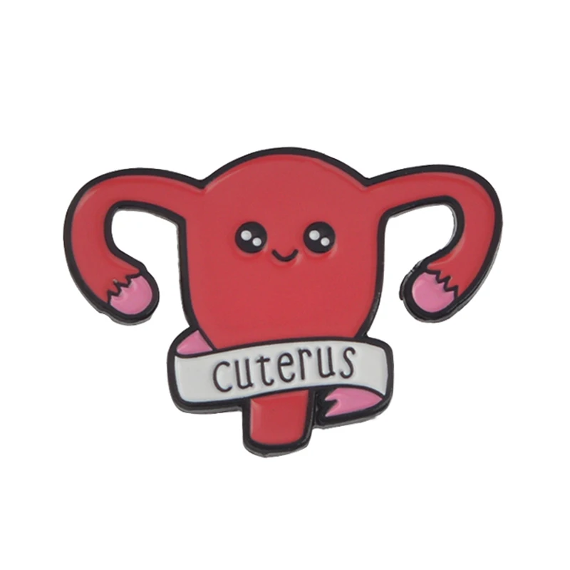 

Cartoon Women'S Womb Pin Brooch Shape The Uterus Brooch Pin Medical Jewelry Feminist Gift For Women Doctors Nurse
