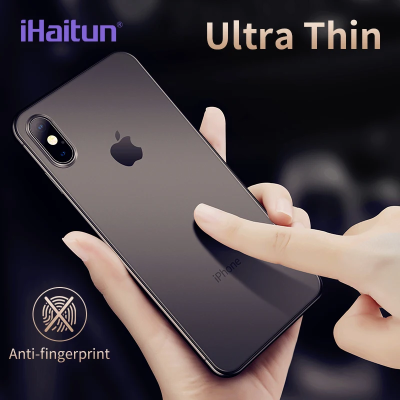 IHaitun роскошный матовый чехол для iPhone XS MAX XR X s Ультратонкий ПК тонкая прозрачная